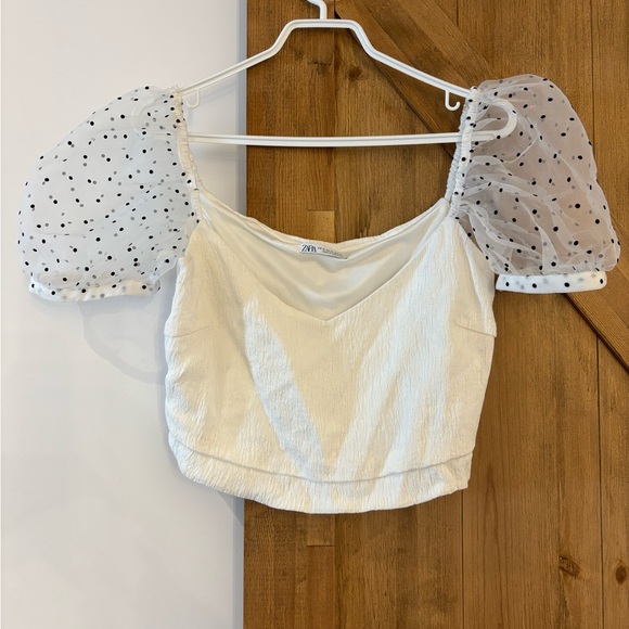 WHITE ZARA TOP - Picture 1 of 2
